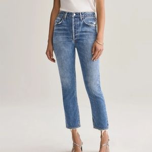 Agolde high rise crop in frequency, 28